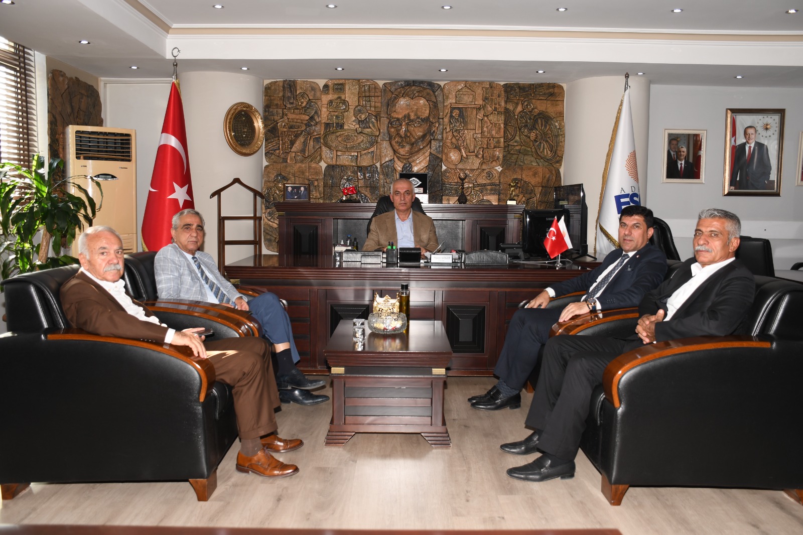 Başkan Sarı, Adana ESOB Başkanı Göğer’i ziyaret etti